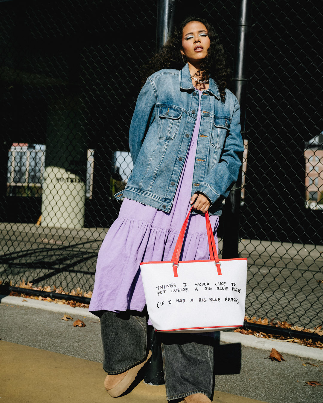 KEITH HARING THE BIG BLUE PURSE ART TOTE - Image 6